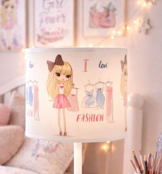 Dětská stolní lampa GIRLS VIBES 1xE27/60W/230V pr. 18 cm I love fashion