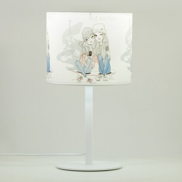 Dětská stolní lampa GIRLS VIBES 1xE27/60W/230V pr. 18 cm Paris