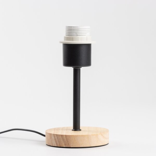 Brilagi - Stolní lampa NUBILA WOOD 1xE27/25W/230V dub/černá/sv. šedá