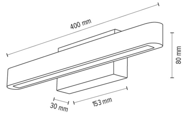 BRITOP Nástěnné LED svítidlo FORESTIER 5,5W, d. 40 cm, CRI 80 Barva: Ořechová