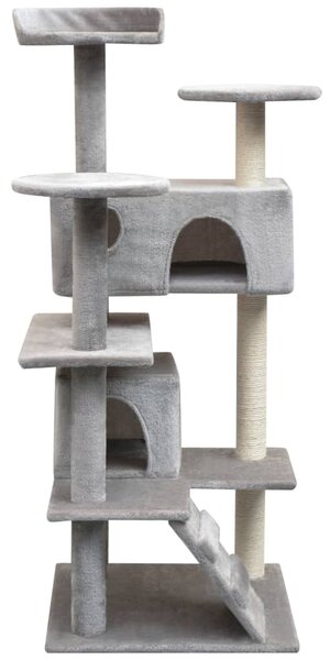 Škrabadlo pro kočky se sisalovými sloupky 125 cm šedá 170475