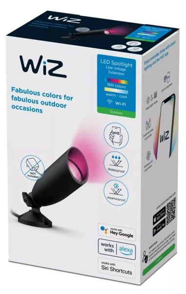 Philips Wiz Ground Spot Extension EU 8720169071650 exteriérové svítidlo/reflektor LED 4W/270lm 2700-5000K+RGB černá