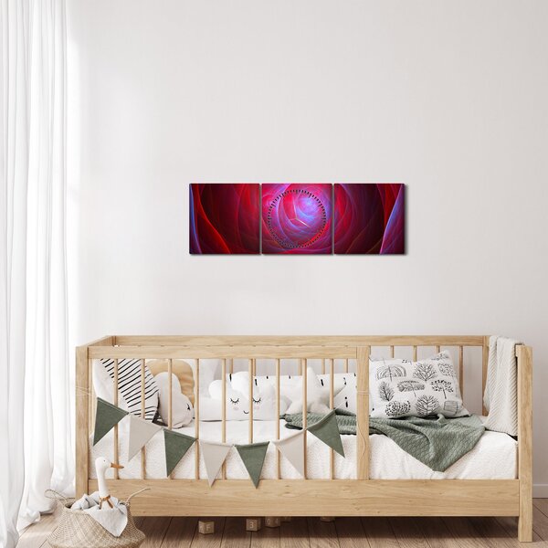 Abstraktní obraz očí (s hodinami) (90x30 cm)