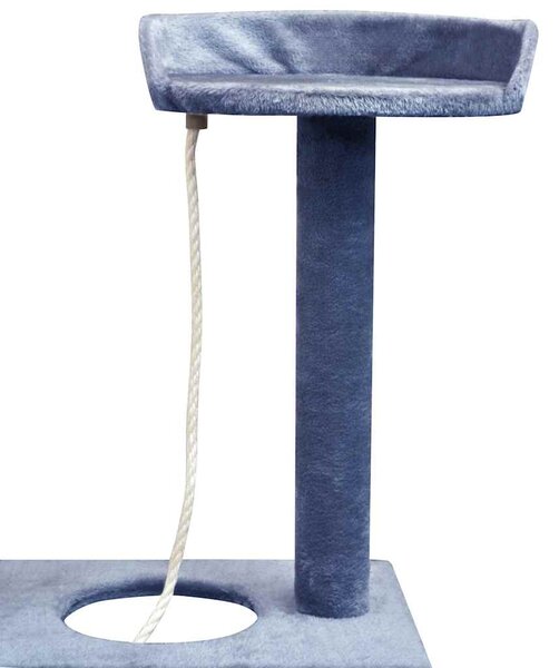 Škrabadlo pro kočky se sisalovými sloupky, 150 cm, tmavě modrá 170489