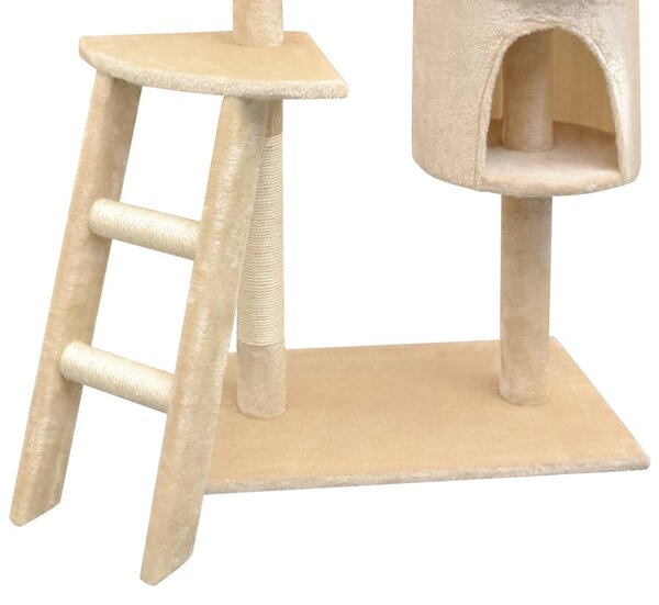Škrabadlo pro kočky se sisalovými sloupky, 150 cm, béžová 170487