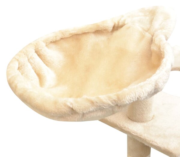 Škrabadlo pro kočky se sisalovými sloupky, 150 cm, béžová 170487