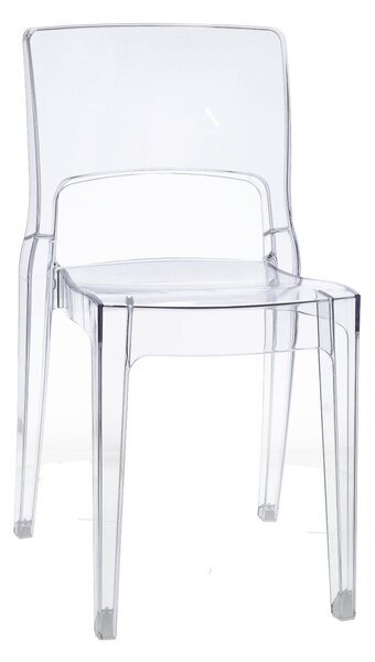 Průhledná plastová židle Isy