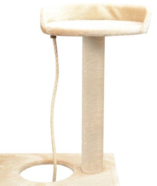 Škrabadlo pro kočky se sisalovými sloupky, 150 cm, béžová 170487