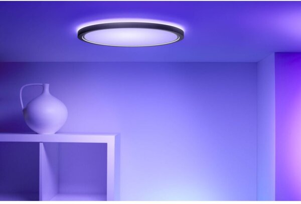 Philips Wiz Colors 8720169072671 SuperSlim stropní svítidlo LED D545mm 32W/3750lm 2700-6500K+RGB černá