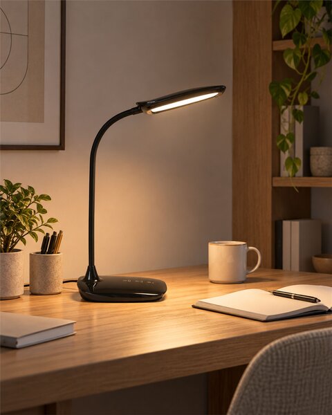 LED stolní lampa HYDRA se stmívačem Černá