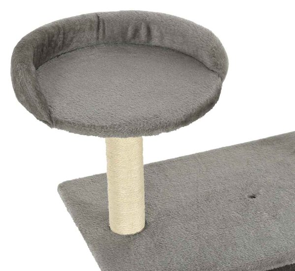 Škrabadlo pro kočky se sisalovými sloupky 95 cm šedé 170512