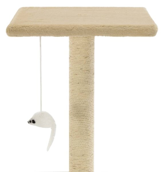 Škrabadlo pro kočky se sisalovými sloupky 95 cm béžové 170514