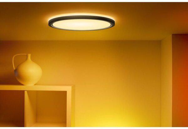 Philips Wiz Colors 8720169072671 SuperSlim stropní svítidlo LED D545mm 32W/3750lm 2700-6500K+RGB černá