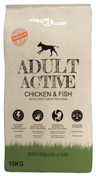Prémiové suché krmivo pro psy Adult Active Chicken & Fish 15 kg 170493