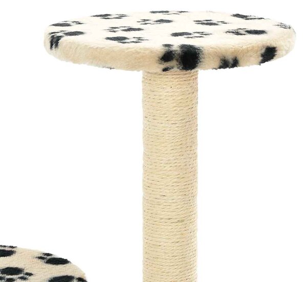 Škrabadlo pro kočky sisalové sloupky 60 cm béžový s potiskem 170520