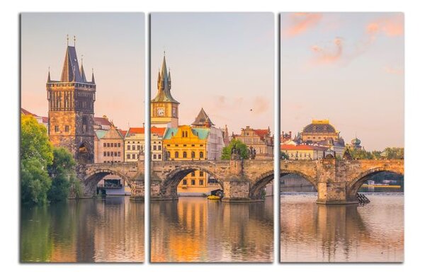 Obraz na plátně Karlův most a Vltava