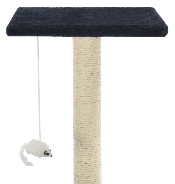 Škrabadlo pro kočky se sisalovými sloupky 95 cm tmavě modré 170516