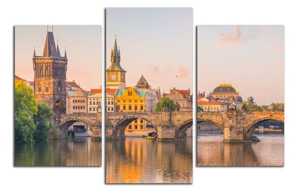 Obraz na plátně Karlův most a Vltava