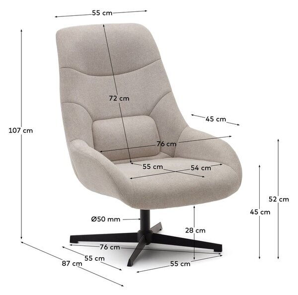 Béžové křeslo Celida – Kave Home