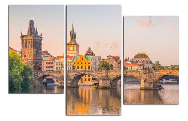 Obraz na plátně Karlův most a Vltava