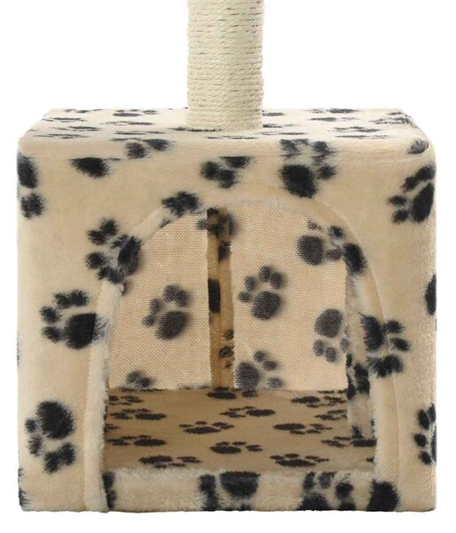 Škrabadlo pro kočky sisalové sloupky 55 cm béžové s potiskem 170540