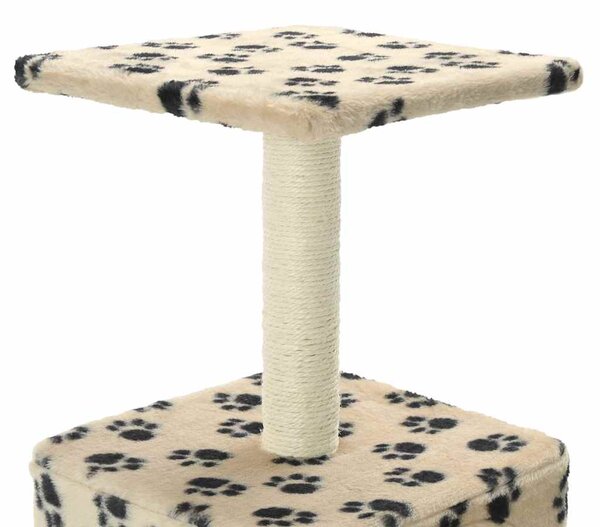 Škrabadlo pro kočky sisalové sloupky 55 cm béžové s potiskem 170540