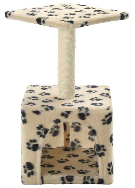 Škrabadlo pro kočky sisalové sloupky 55 cm béžové s potiskem 170540