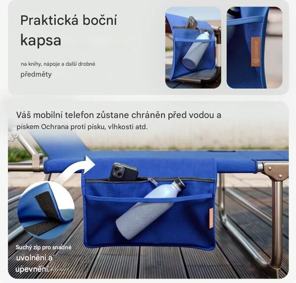 Deuba Zahradní lehátko Ibiza - modré