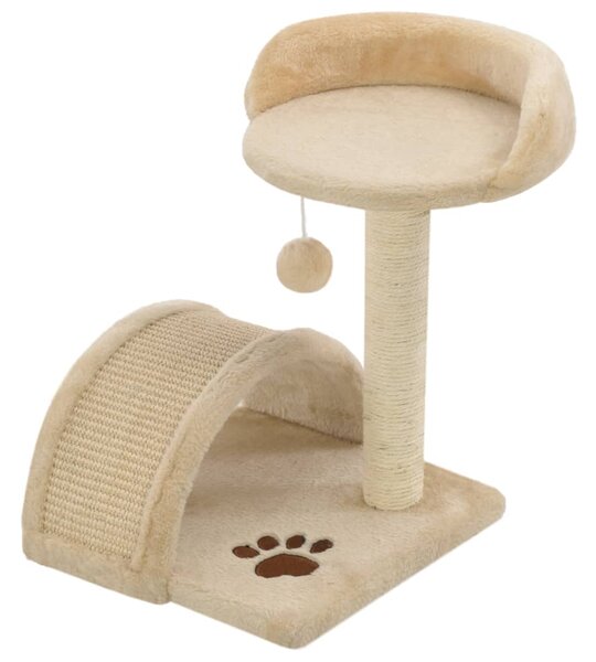 Škrabadlo pro kočky sisalové sloupky 40 cm béžové a hnědé 170544