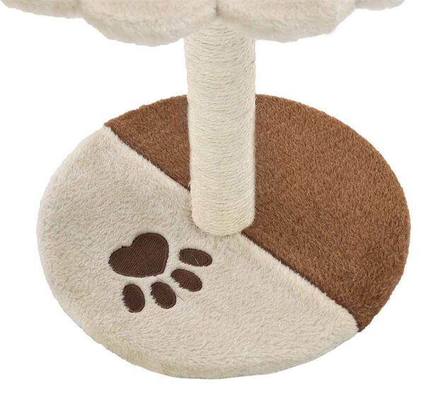 Škrabadlo pro kočky sisalové sloupky 40 cm béžové a hnědé 170543