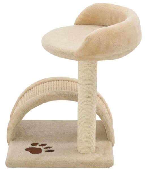 Škrabadlo pro kočky sisalové sloupky 40 cm béžové a hnědé 170544