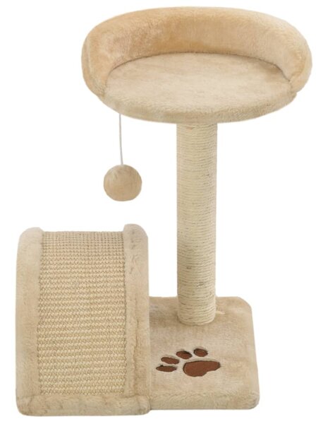 Škrabadlo pro kočky sisalové sloupky 40 cm béžové a hnědé 170544