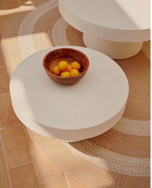 Betonový kulatý zahradní odkládací stolek ø 90 cm Aiguablava – Kave Home