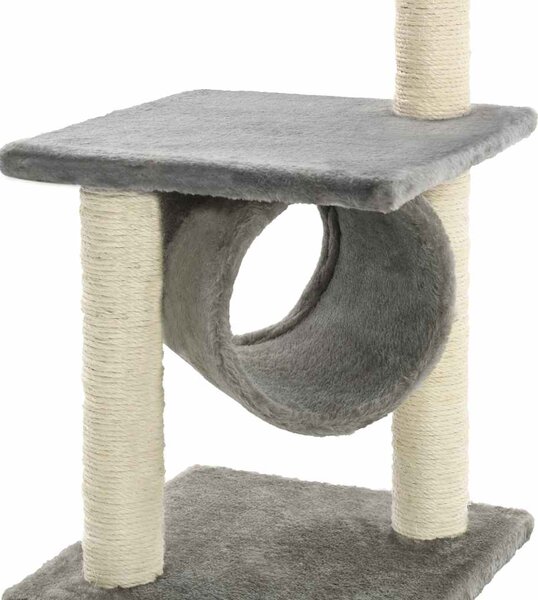 Škrabadlo pro kočky se sisalovými sloupky 65 cm šedé 170546