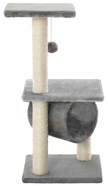 Škrabadlo pro kočky se sisalovými sloupky 65 cm šedé 170546