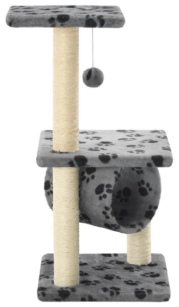 Škrabadlo pro kočky sisalové sloupky 65 cm šedé s potiskem 170547