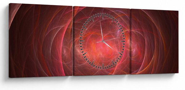 Moderní abstraktní obraz (s hodinami) (90x30 cm)