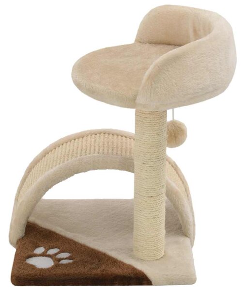 Škrabadlo pro kočky sisalové sloupky 40 cm béžové a hnědé 170545