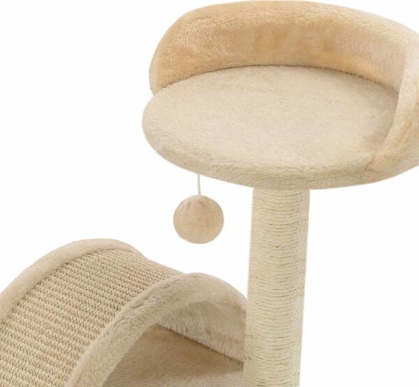 Škrabadlo pro kočky sisalové sloupky 40 cm béžové a hnědé 170545