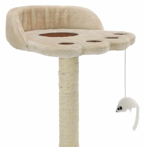 Škrabadlo pro kočky sisalové sloupky 40 cm béžové a hnědé 170543
