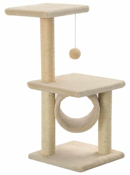 Škrabadlo pro kočky sisalové sloupky 65 cm béžové 170548