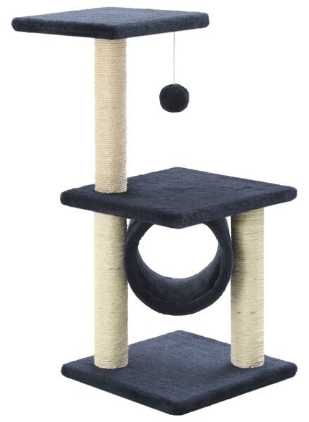 Škrabadlo pro kočky se sisalovými sloupky 65 cm tmavě modré 170550