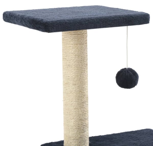Škrabadlo pro kočky se sisalovými sloupky 65 cm tmavě modré 170550