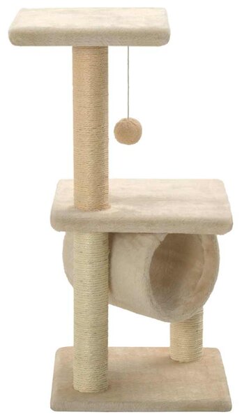 Škrabadlo pro kočky sisalové sloupky 65 cm béžové 170548