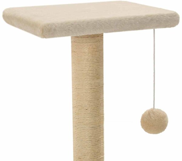 Škrabadlo pro kočky sisalové sloupky 65 cm béžové 170548