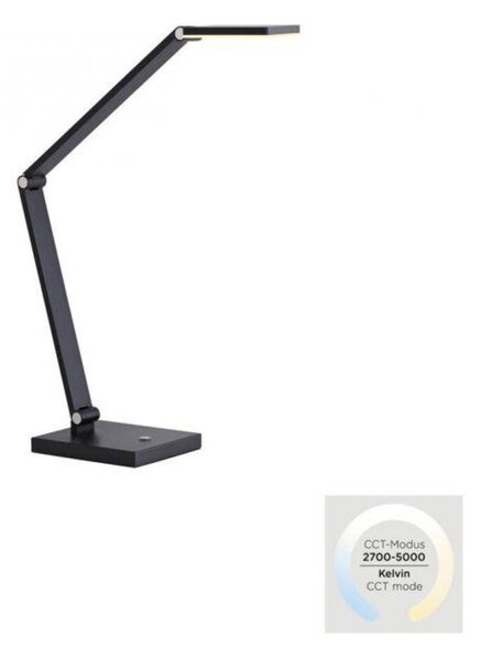 PAUL NEUHAUS LED stolní lampa SAMSKY, šedá, stmívatelné, nastavitelná výška, paměťová funkce 2700-5000K