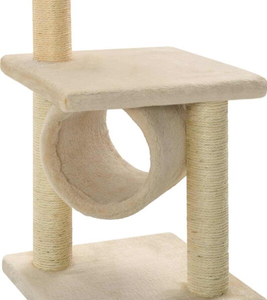 Škrabadlo pro kočky sisalové sloupky 65 cm béžové 170548