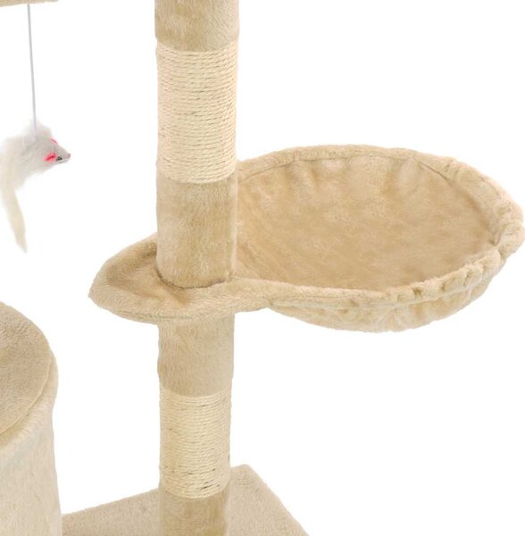 Škrabadlo pro kočky se sisalovými sloupky 138 cm béžové 170580
