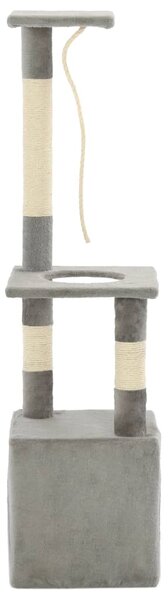 Škrabadlo pro kočky se sisalovými sloupky 109 cm šedé 170602