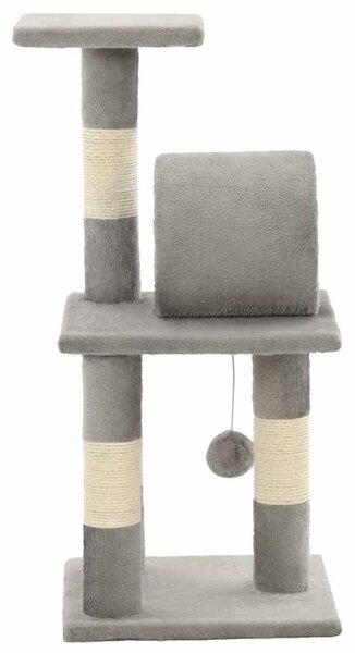 Škrabadlo pro kočky se sisalovými sloupky 65 cm šedé 170596
